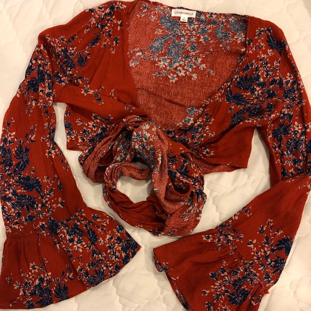 Irene story floral fall blouse